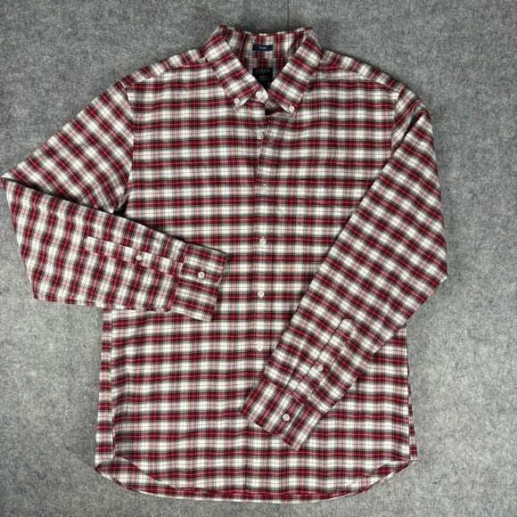 J.CREW Other - J Crew Oxford Button Down Shirt Men's L Red Plaid Long Sleeve